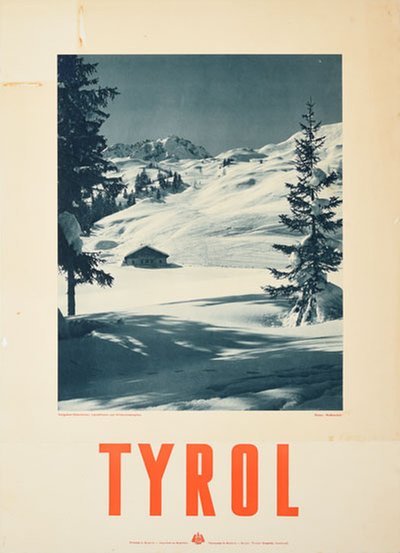 Tyrol Schigebiet Fieberbrunn original poster designed by Photo: Nussbaumer