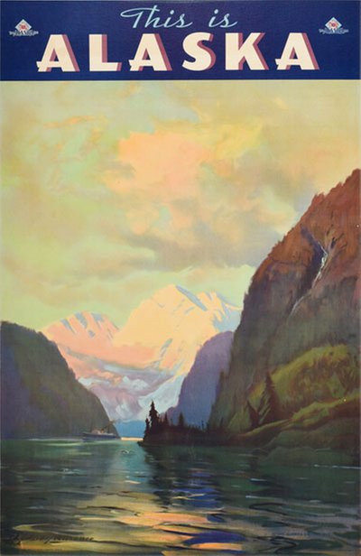 This is Alaska original poster designed by Laurence, Sydney Mortimer (1865-1940)