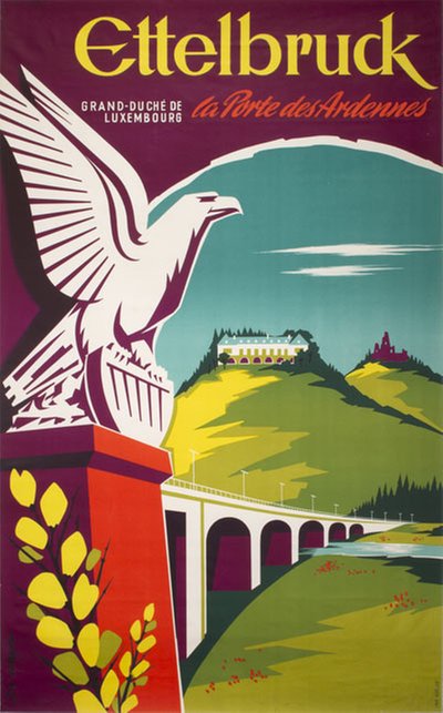 Ettelbruck - Luxembourg original poster designed by Weyer, Lex (1914-2005)