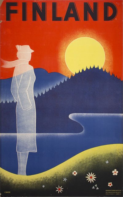 Finland original poster designed by Bade, Ingrid (1908-1989)
