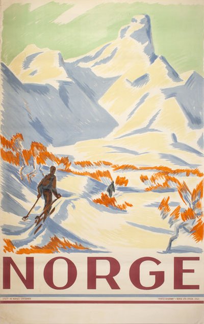 Norge original poster designed by Unsigned: Probably Gert Jynge