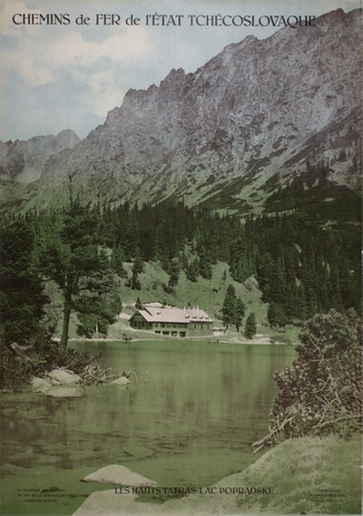 Poprad Lake Popradske pleso - Czechoslovakia original poster 