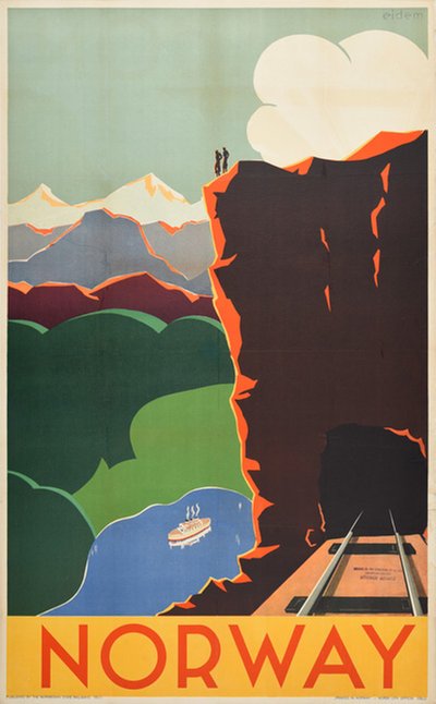 Norway original poster designed by Eidem, Paul Lorck (1909-1992)