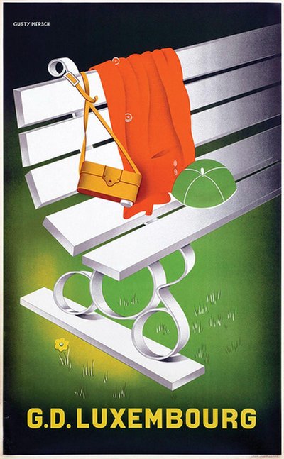 G. D. Luxembourg original poster designed by Gusty Mersch