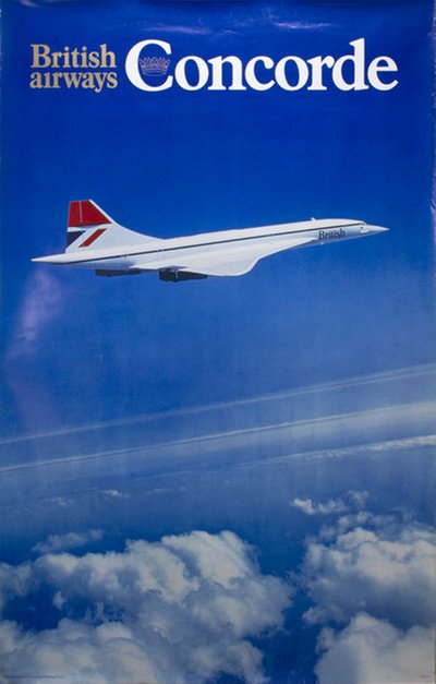 Original vintage poster: British Airways Concorde sold