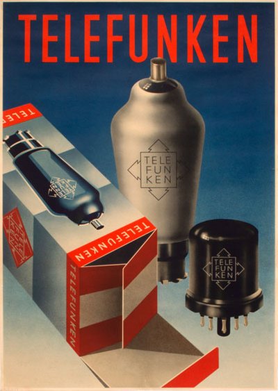 Telefunken vacuum tube original poster 