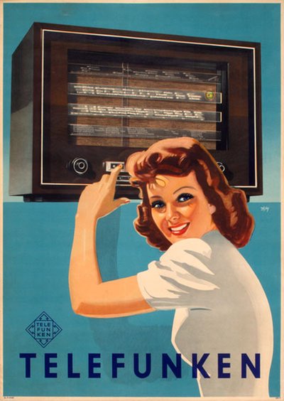 Telefunken Radio original poster designed by HM
