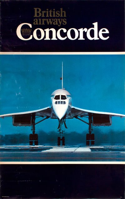 Original vintage poster: British Airways: Concorde sold at posterteam.com
