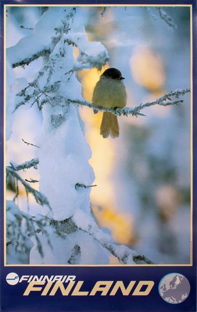 Finnair Tours Finland original poster designed by Photo: Hannu Hautala