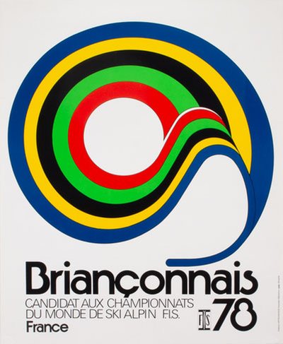 Fis World Cup Ski Brianconnais Candidate 1978 original poster 