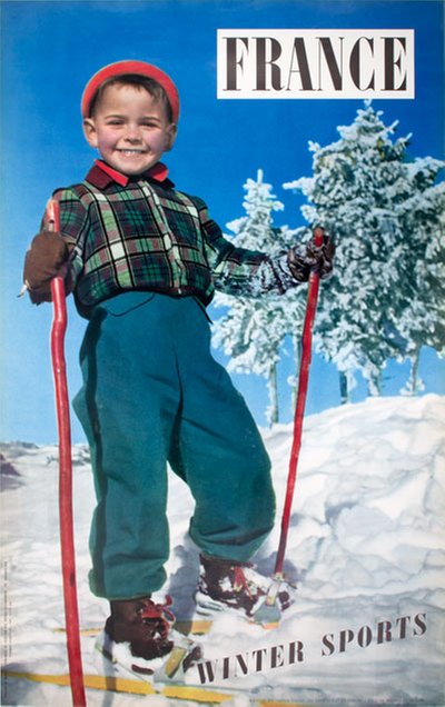 France - Winter Sports original poster designed by Photo: Karl Machatcheck (1906-1994)