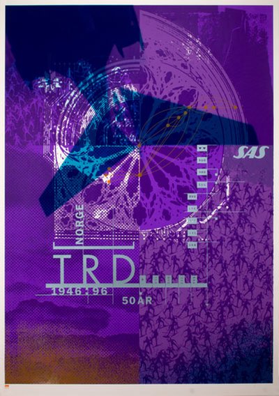 SAS 50 år 1946-1996 : TRD original poster designed by Anne-Ma Solheim / Trond Nordahl