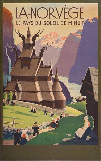 La Norvège - Le Pays du Soleil de Minuit original poster designed by Gull, Ivar