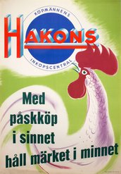 Hakons Inköpscentral Easter original vintage poster