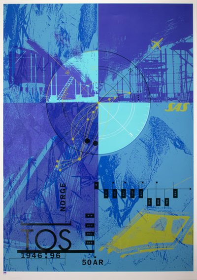SAS 50 år 1996 : TOS original poster designed by Anne-Ma Solheim / Trond Nordahl