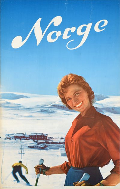 Norge Finse Ski original poster designed by Photo: Per C. Dahl