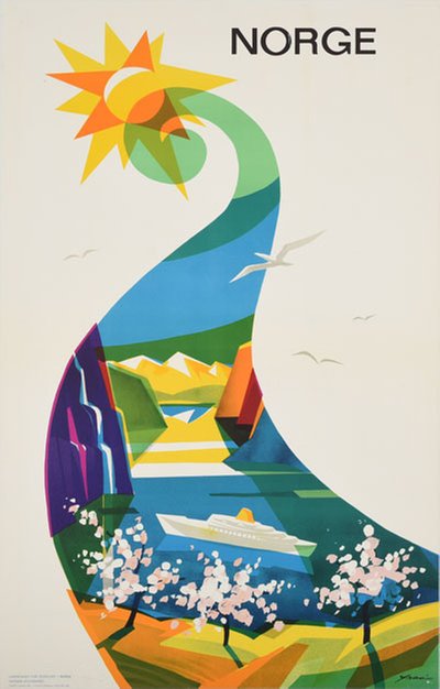 Norge 1962 original poster designed by Yran, Knut (1920-1998)