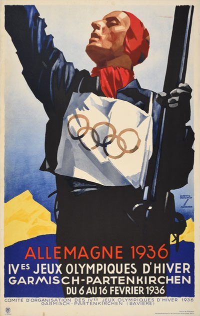 Allemagne 1936 IVes Jeux Olympiques original poster designed by Hohlwein, Ludwig (1874-1949)