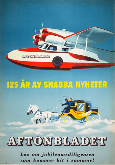 Aftonbladet Sommar 1955 original poster designed by Pedersén, Fritjof (1923-2018)