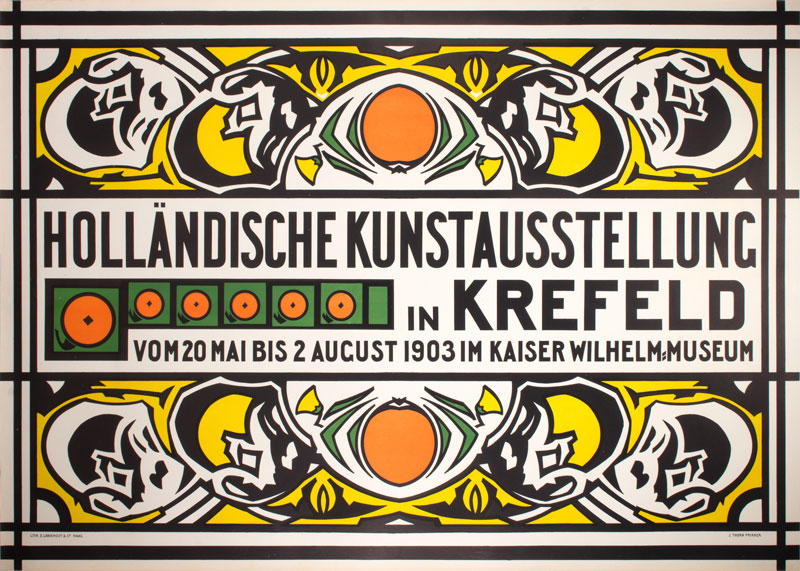 Holländische Kunstausstellung 1903 original poster designed by Prikker, Johan Thorn (1868-1932)