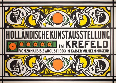 Holländische Kunstausstellung 1903 original poster designed by Prikker, Johan Thorn (1868-1932)