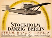Nordiska Flygrederiet Stockholm-Danzig-Berlin original vintage poster