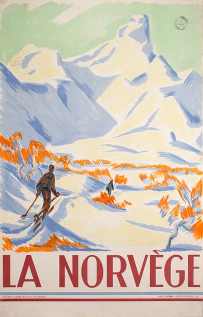 La Norvège  original poster designed by Unsigned: Probably Gert Jynge