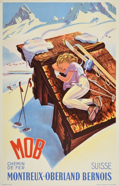 MOB - Montreux Oberland Bernois original poster designed by Peikert, Martin (1901-1975)