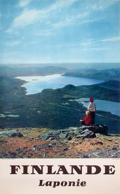 Finlande Laponie original poster designed by Photo: Fred Runeberg