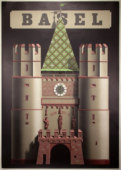 Basel the Spalentor  original poster designed by Stoecklin, Niklaus (1896–1982)