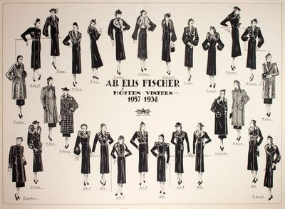 AB Elis Fischer 1937 1938 Winter Collection original poster 