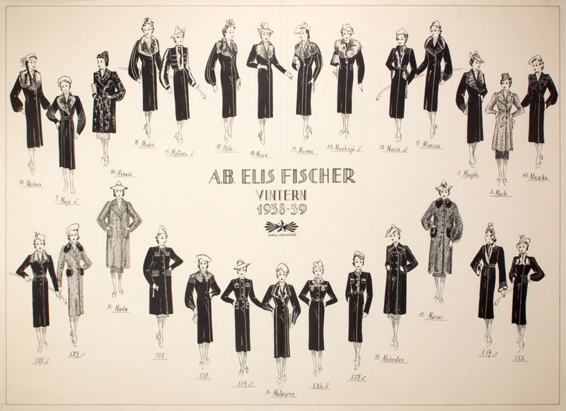 AB Elis Fischer 1938 1939 Winter Collection original poster 