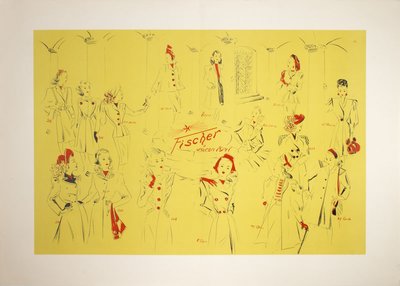 AB Elis Fischer 1941 Spring Fashion Coat Collection original poster 