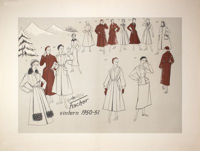 Fischer 1950 1951 Winter Coat Fashion Collection original poster 