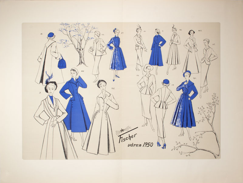 Fischer 1950 Spring Fashion Coat Collection original poster 