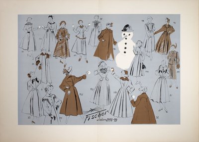 Fischer 1948 1949 Winter Fashion Coat Collection original poster 
