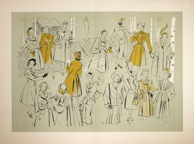 Fischer 1948 Spring Fashion Coat Collection original poster 