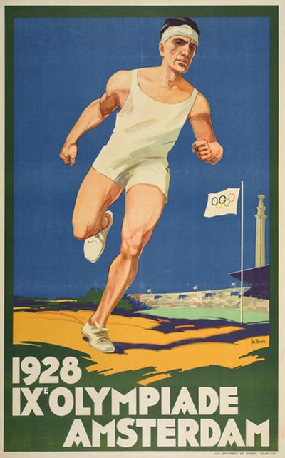 1928 IXe Olympiade Amsterdam original poster designed by Rovers, Joseph (1893-1976)