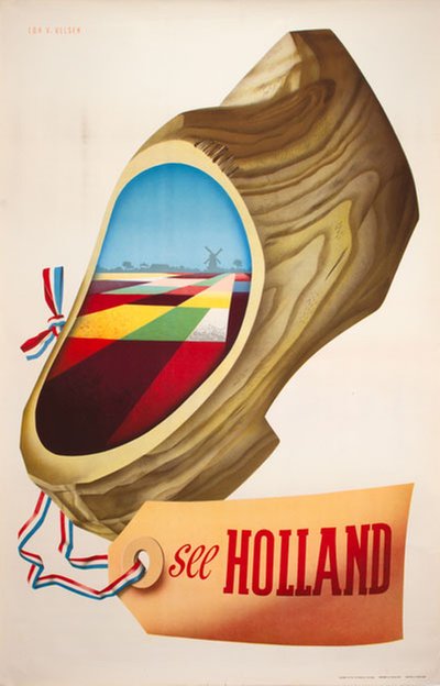 See Holland original poster designed by van Velsen, Cornelius (1921-2010)