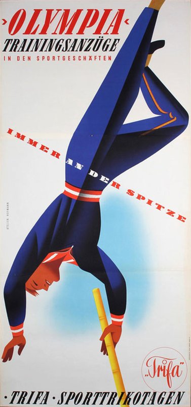 Trifa Olympia Trainingsanzüge original poster designed by Atelier Hofmann