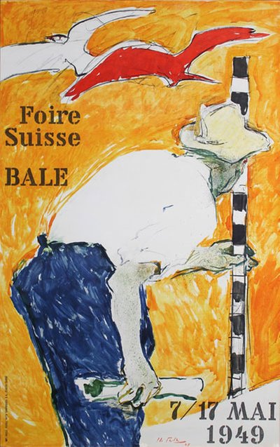 1949 Foire Suisse Bale original poster designed by Falk, Hans (1918-2002)