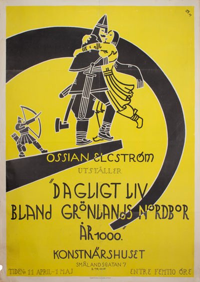 Ossian Elgström Konstnärshuset original poster designed by Elgström, Ossian (1883-1950)