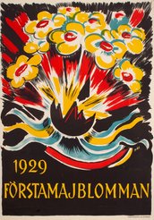 1929 Förstamajblomman original vintage poster