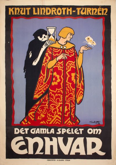 Knut Lindroth turnén - Enhvar original poster designed by Lindroth, Per (1878-1933)
