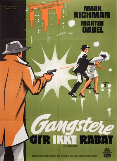 Gangstere gir ikke rabatt (The Crimebusters) original poster designed by Stevenov