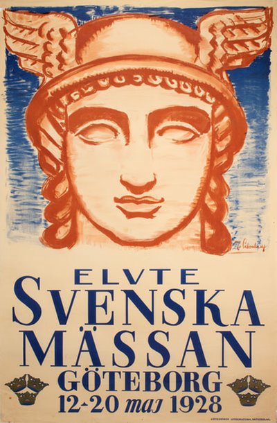 Svenska Mässan 1928 Göteborg original poster designed by Schonberg, Torsten (1882-1970)
