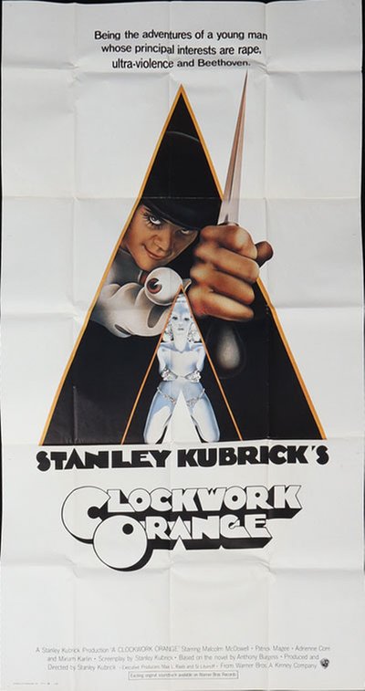 Clockwork Orange original poster designed by Philip Castle