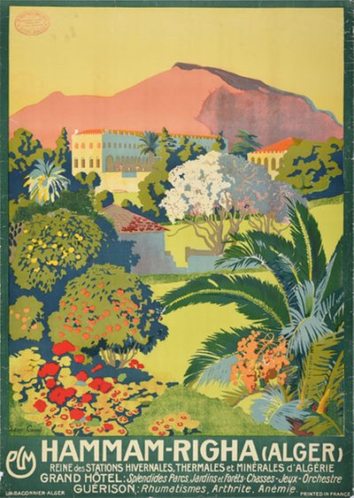 Algeria - Hammam-Righa original poster designed by Carré, Léon (1878-1942)