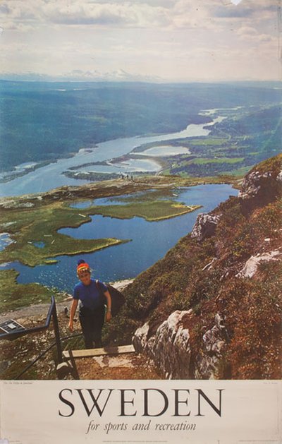 Åre Sweden for Sports and Recreation original poster designed by Photo: H. Backofen