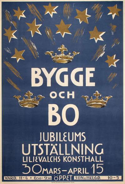 Bygge och Bo Liljevalchs Konsthall original poster 